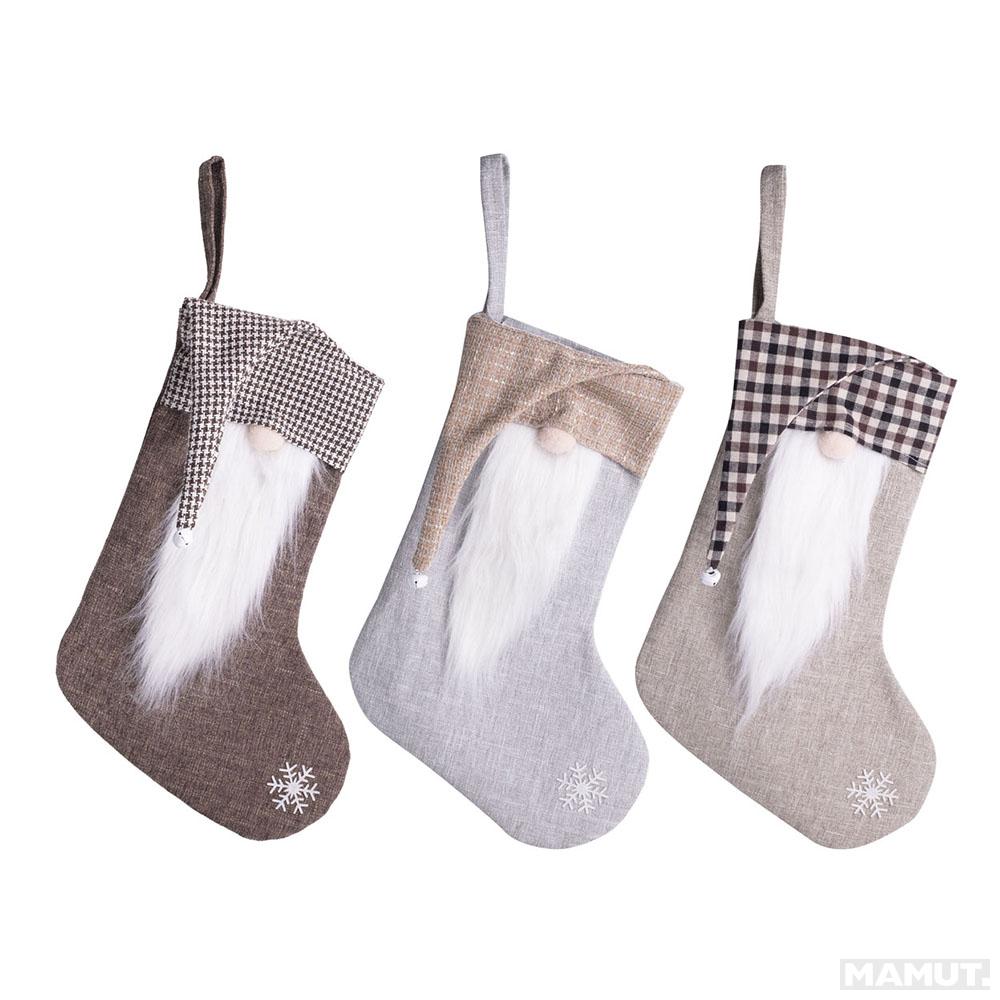 Ukrasna čarapica PATULJAK NOVA GODINA 26 cm 