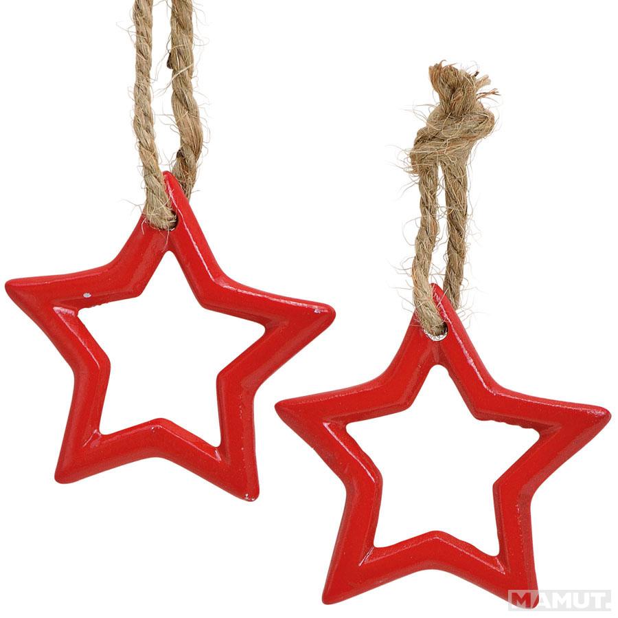 Novogodišnji ukras ZVEZDICA / SRCE 5cm / 3 vrste 