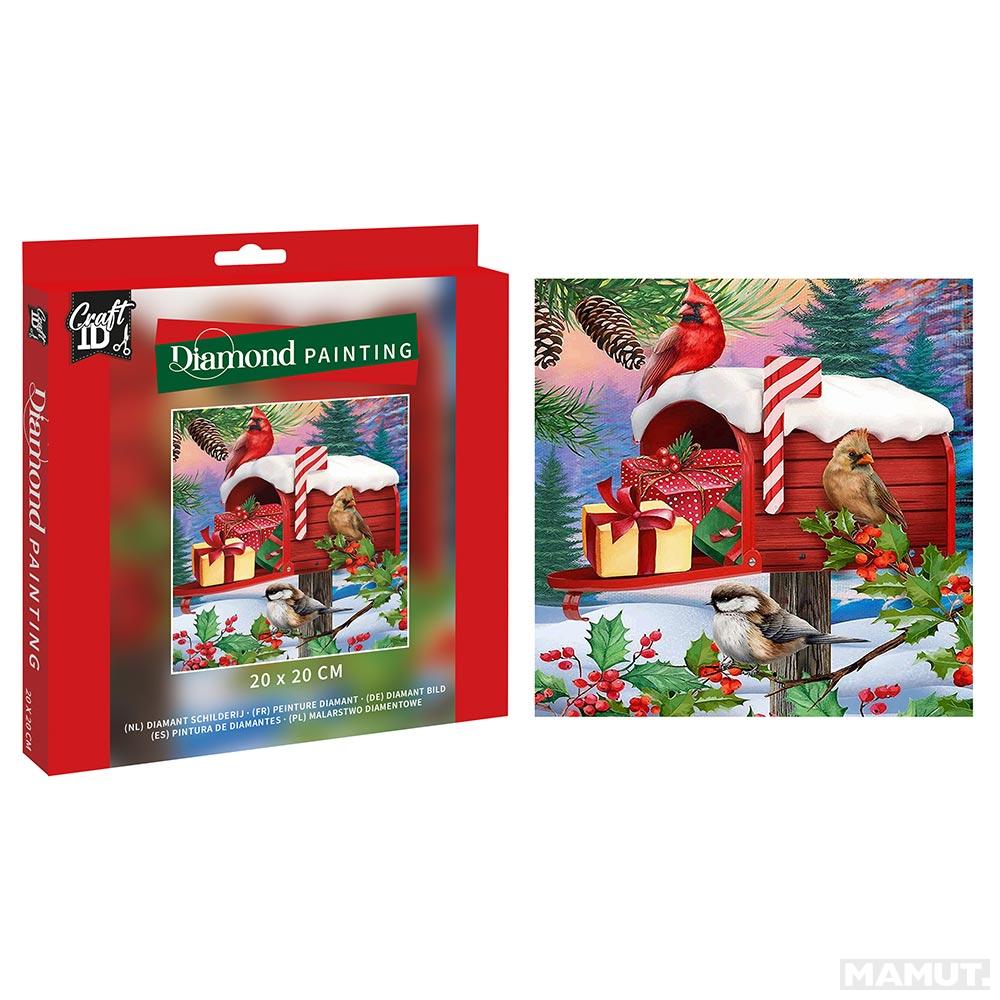 Slikanje cirkonima SANDUČE 20x20 cm DIAMOND PAINTING Nova Godina 