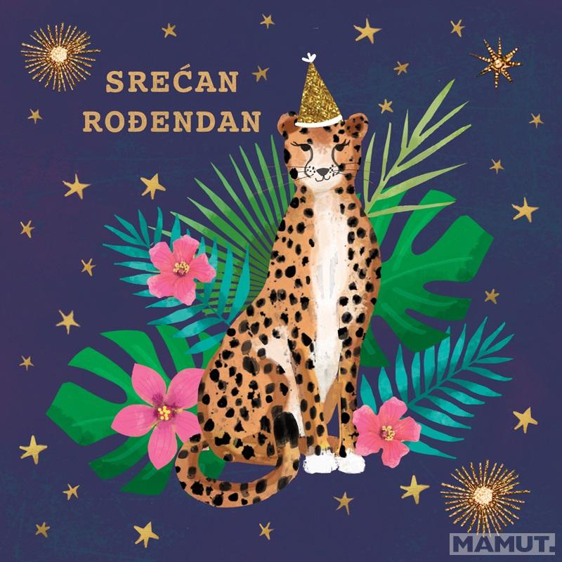 Čestitka SREĆAN ROĐENDAN - LEOPARD 