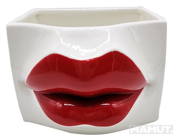 Dekorativna vaza CRVENE USNE 16x16x11cm 