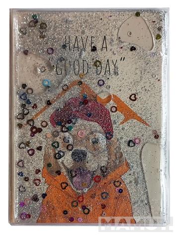 NOTES A5 Glitter Dog 
