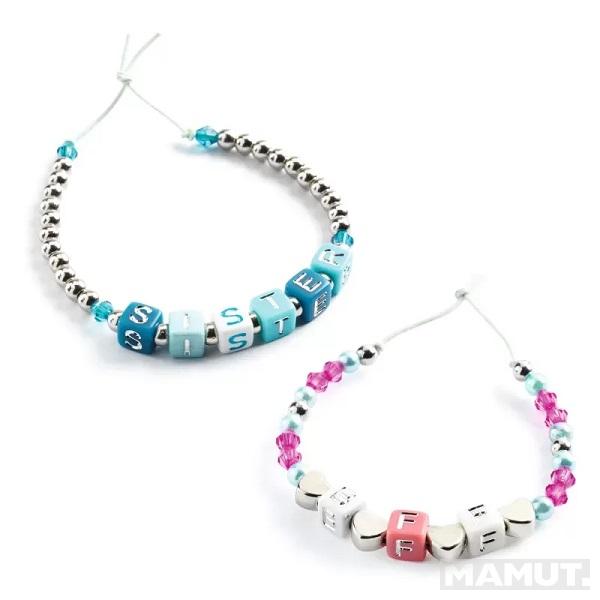 Kreativni set za pravljenje nakita ALPHABET BEADS, SILVER 