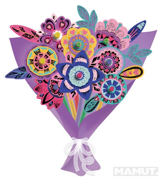 SCRATCH BOOK  knjiga grebalica BUKET CVEĆA 