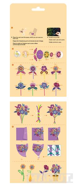 SCRATCH BOOK  knjiga grebalica BUKET CVEĆA 