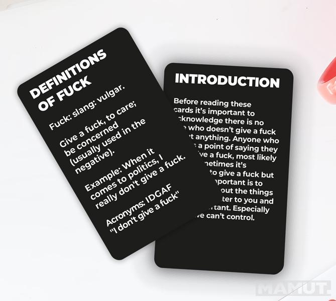 Kartice HOW TO GIVE ZERO F**KS 