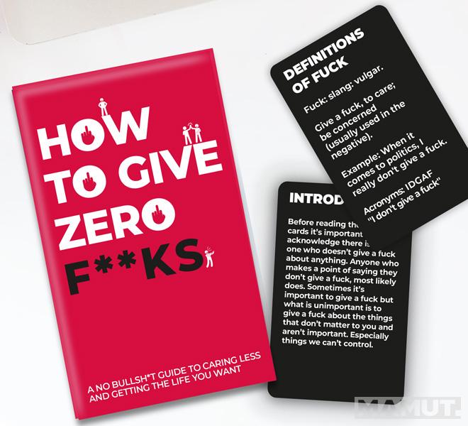 Kartice HOW TO GIVE ZERO F**KS 