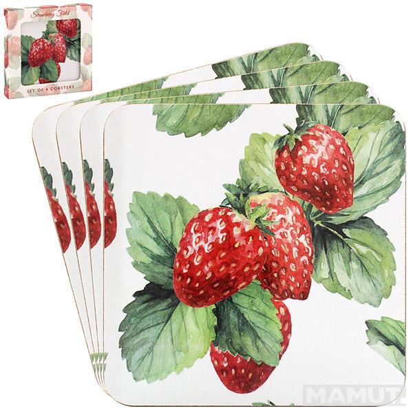 Set četiri podmetača od pute STRAWBERRY FIELD 