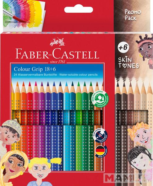 FABER CASTELL drvene bojice grip 18kom + 6 