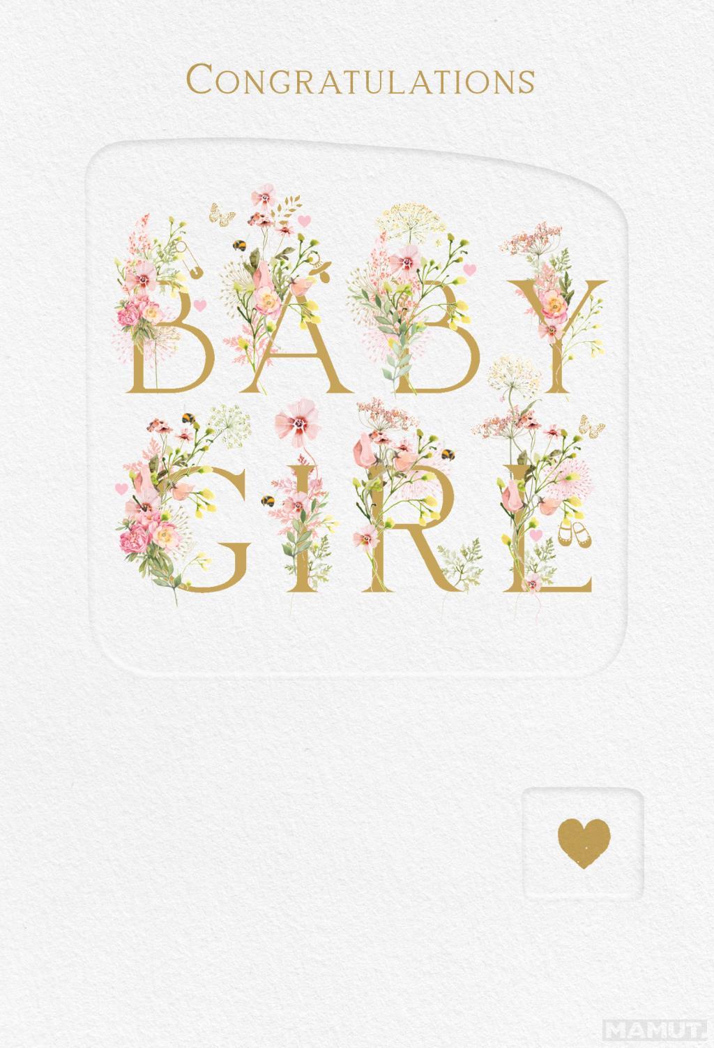 Čestitka za rođenje deteta BABY GIRL 