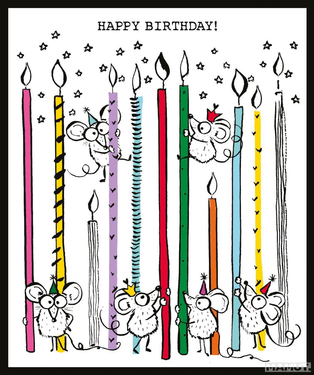 Rođendanska čestitka CANDLES & MICE 