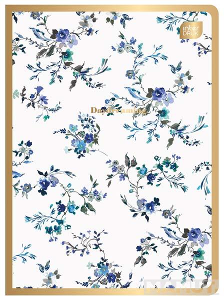 Sveska A5, linije, METALLIC FLORAL 