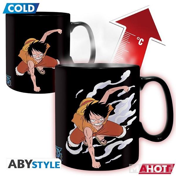 Termosenzitivna šolja ONE PIECE  - LUFFY & ACE 