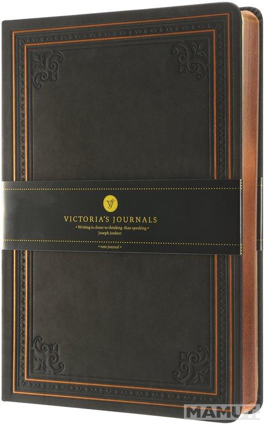 Notes VICTORIA'S JOURNALS VINTAGE - CRNI 14x20, 128 strana na linije 