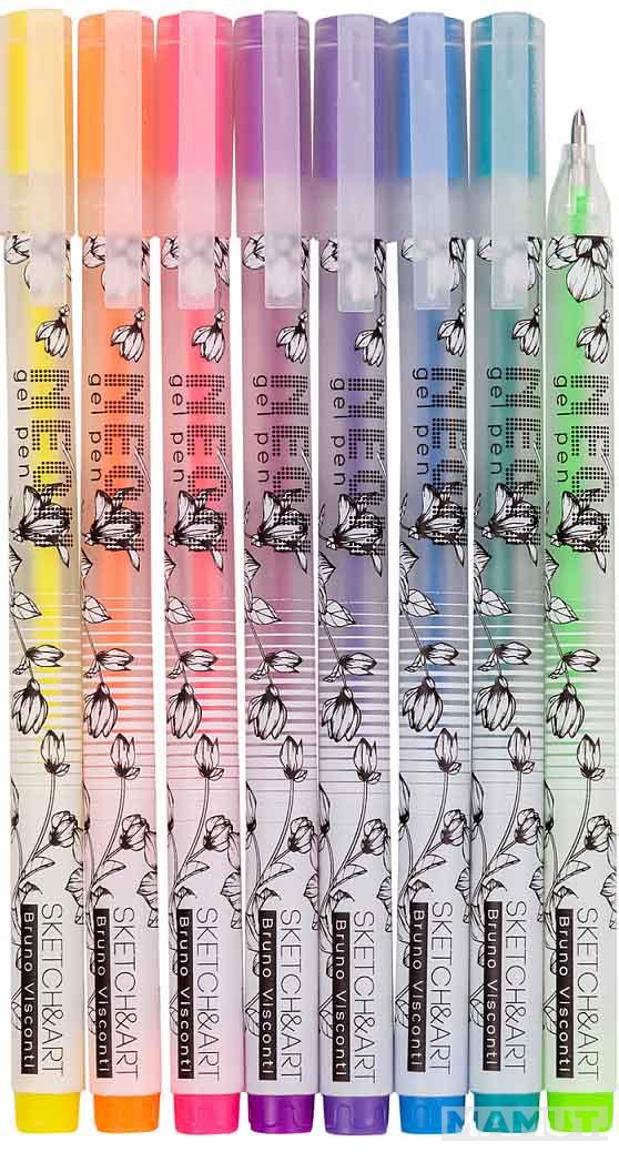 Gel pen SKETCH&ART, 8 kom, 0.8mm COLORS 