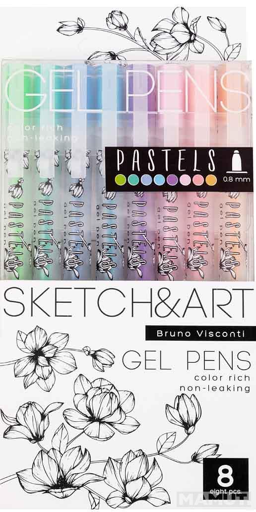 Gel pen SKETCH&ART, 8 kom, 0,8mm PASTEL 