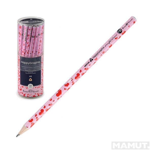Grafitna olovka HB BRUNO VISCONTI PINK HEARTS 