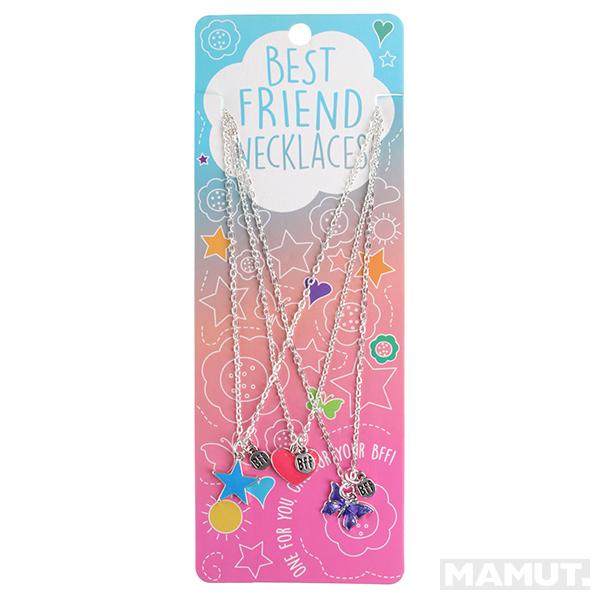 Set tri ogrlice BFF- SRCE ZVEZDA LEPTIR 