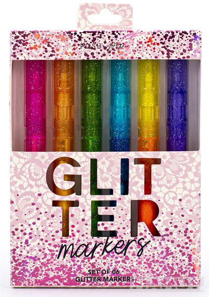 Set šest signira  GLITTER MARKERS 