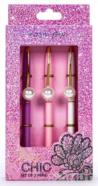Set tri hemijske olovke GLITTER 