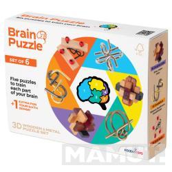 IQ puzzle BRAIN PUZZLE SET OF 6 