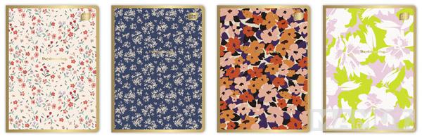 Sveska A5 kvadratići METALLIC FLORAL 
