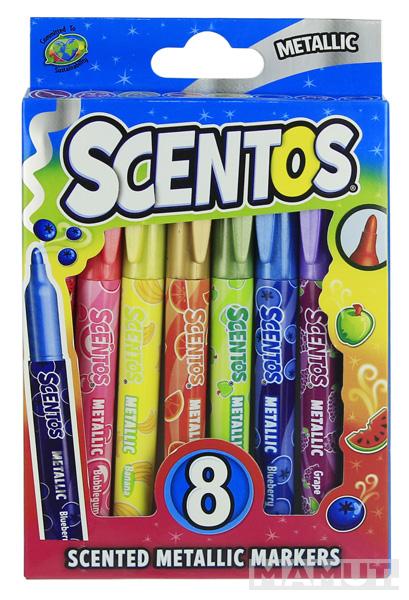 Markeri metalik, 8 boja SCENTOS 