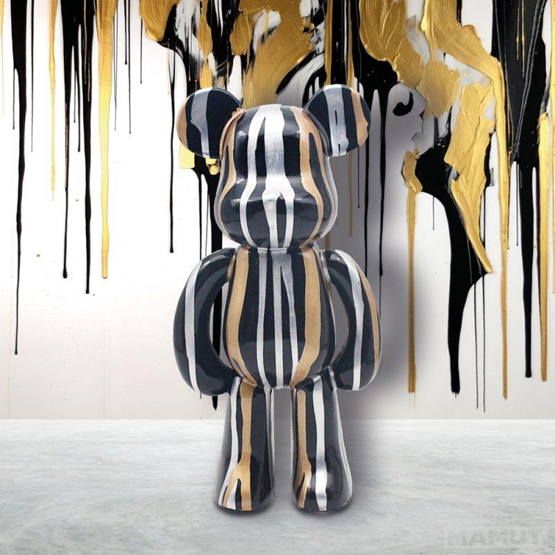 Dekorativna figura u obliku mede GOLD, BLACK & SILVER 