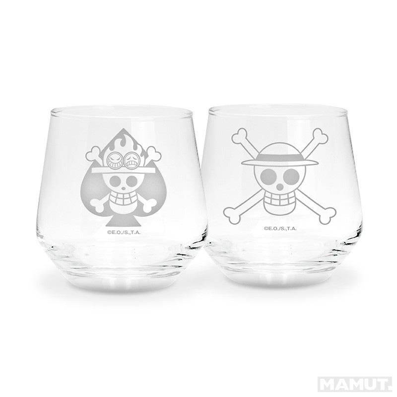 Set dve čaše 300ml ONE PIECE Luffy & Ace 