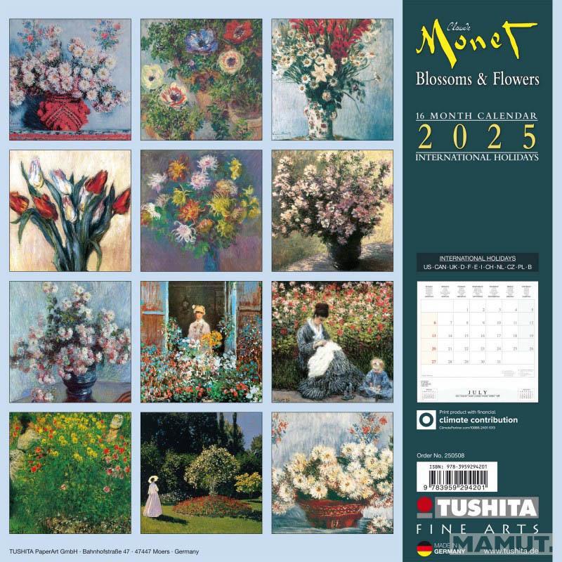 Zidni kalendar CLAUDE MONET - BLOSSOMS & FLOWERS 2025 