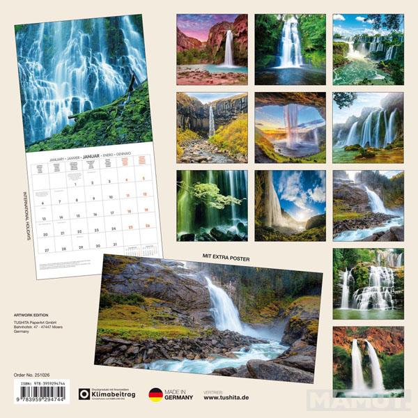Zidni kalendar WATERFALLS 2025 