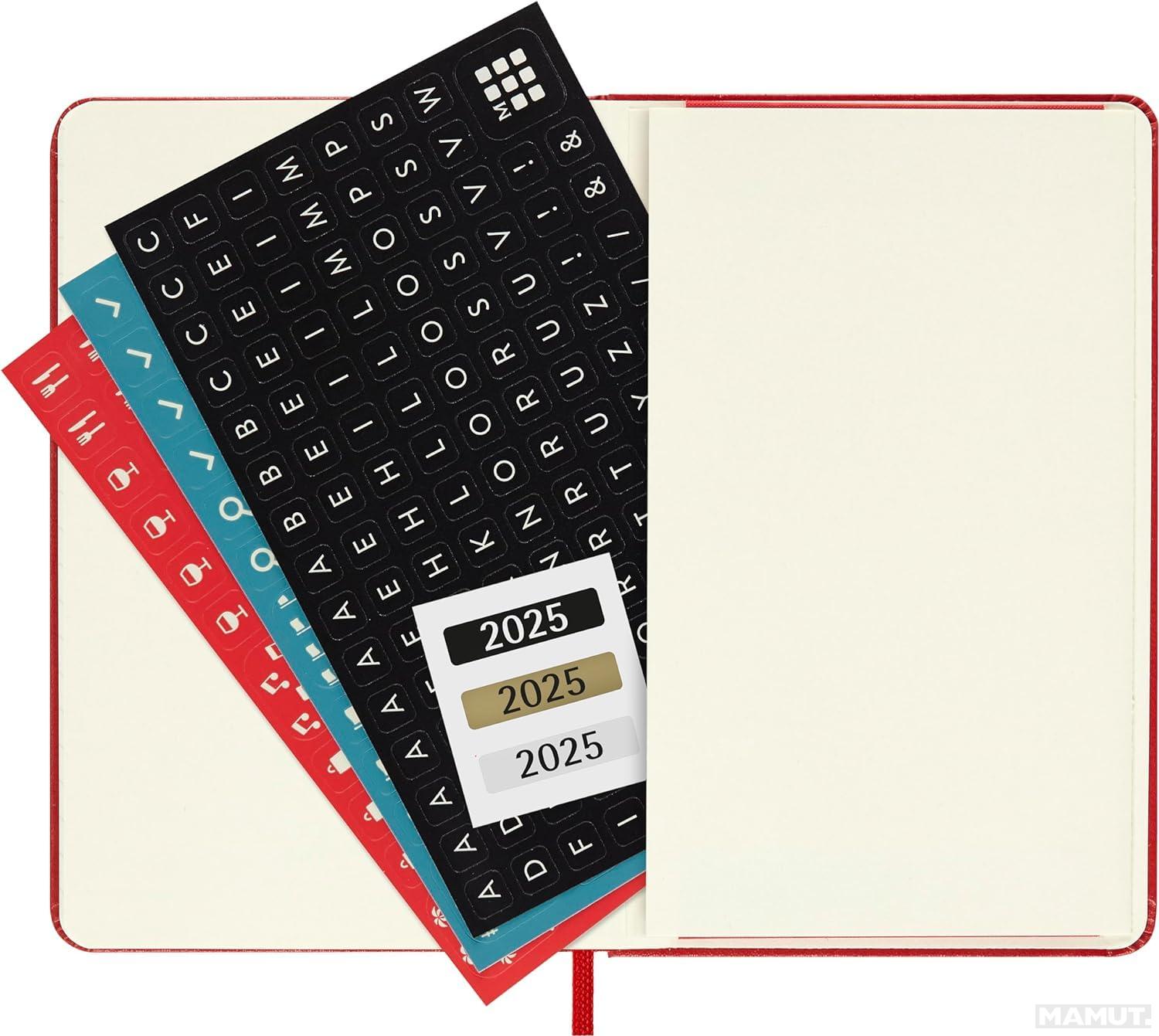 MOLESKINE datumirani planer 2025 TP CRVENI 9x14cm 