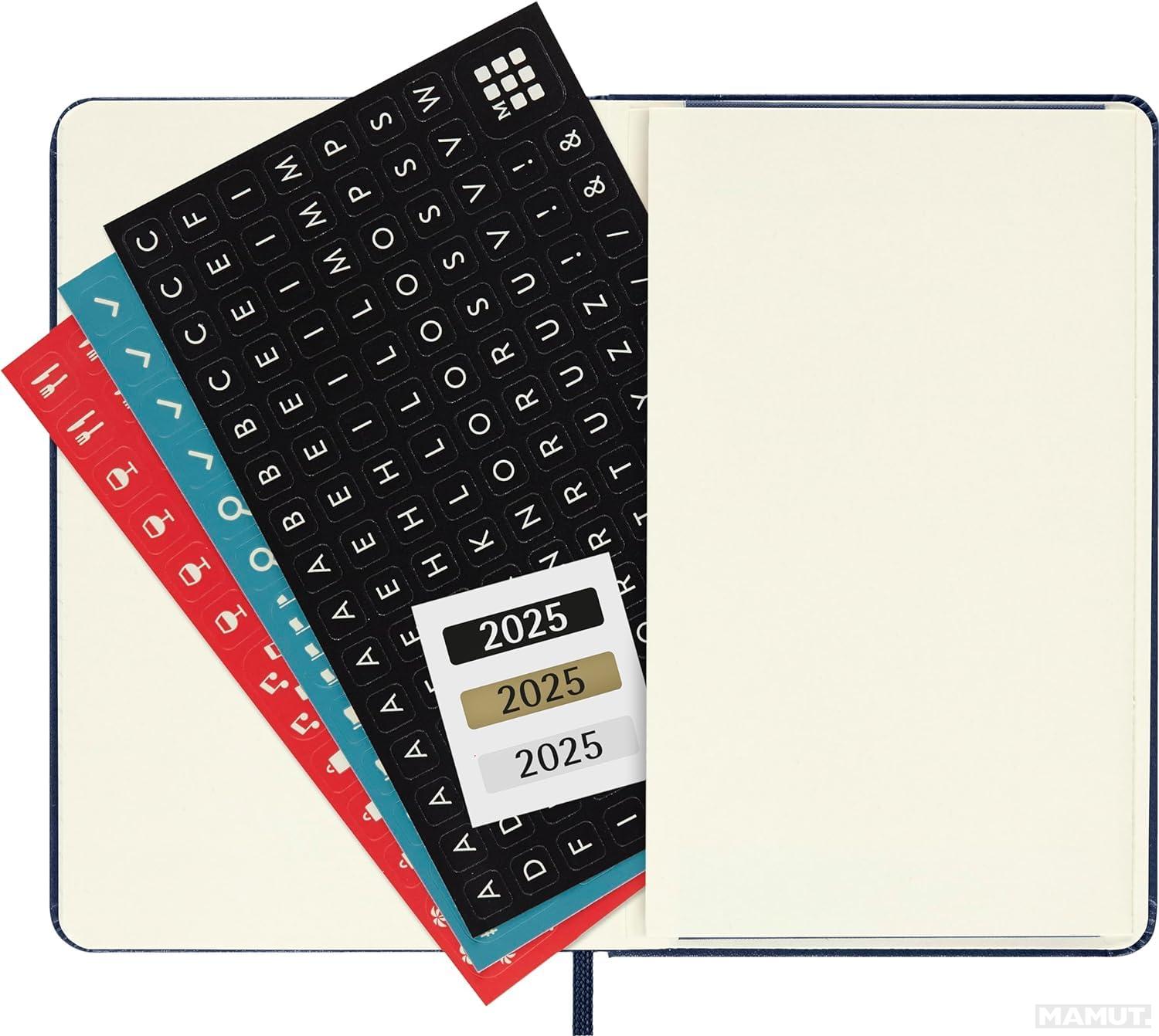 MOLESKINE datumirani nedeljni planer TP 2025 PLAVI 13x21cm 