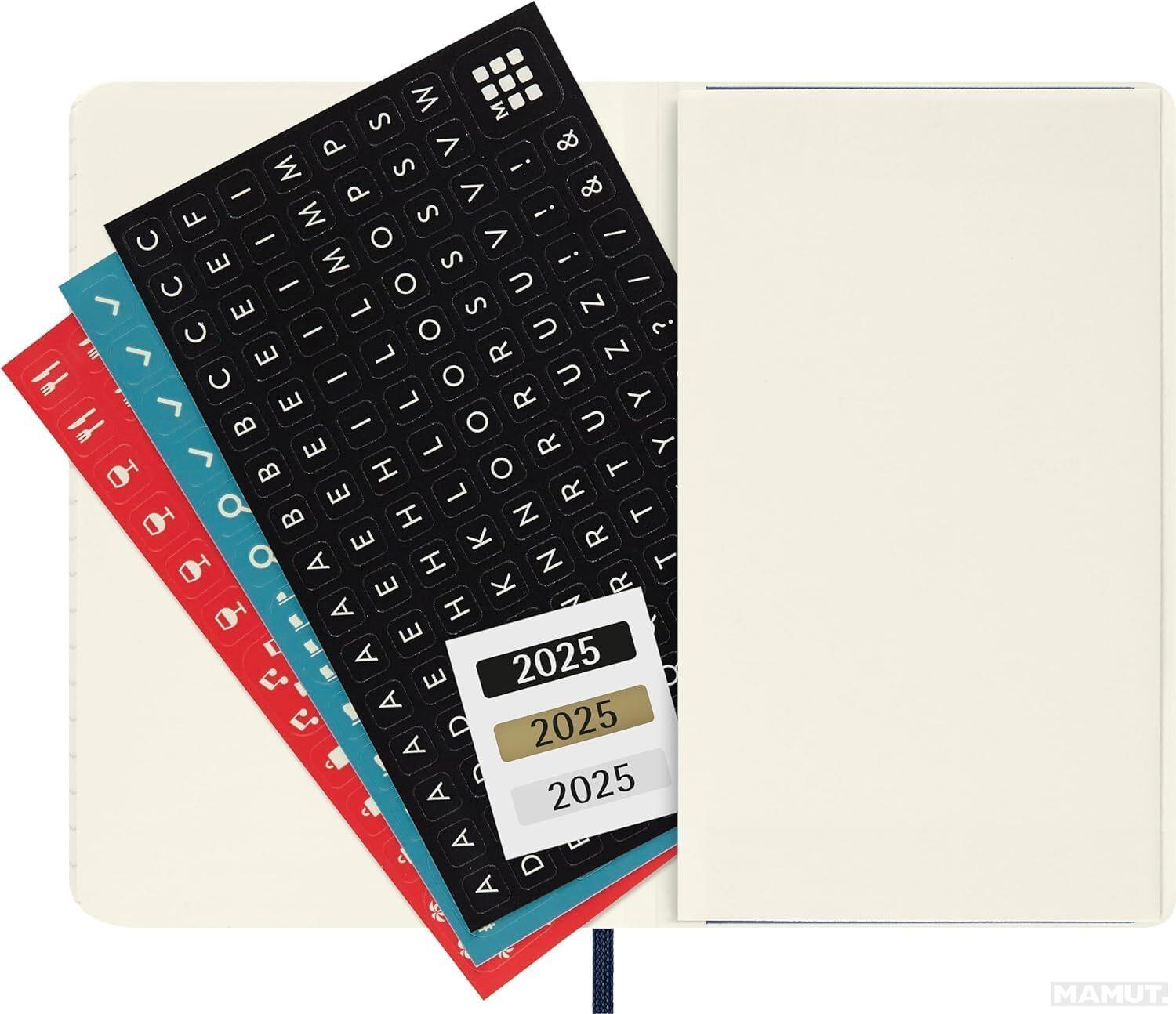 MOLESKINE datumirani nedeljni planer 2025 MP PLAVI 9x14cm 