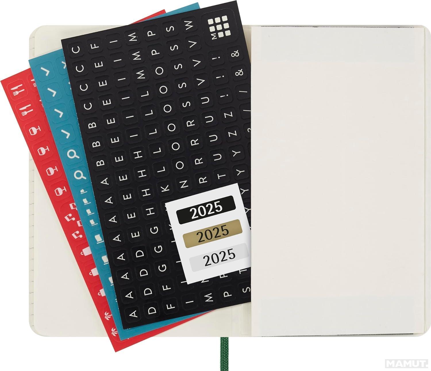 MOLESKINE datumirani nedeljni planer 2025 MP ZELENI 9x14cm 
