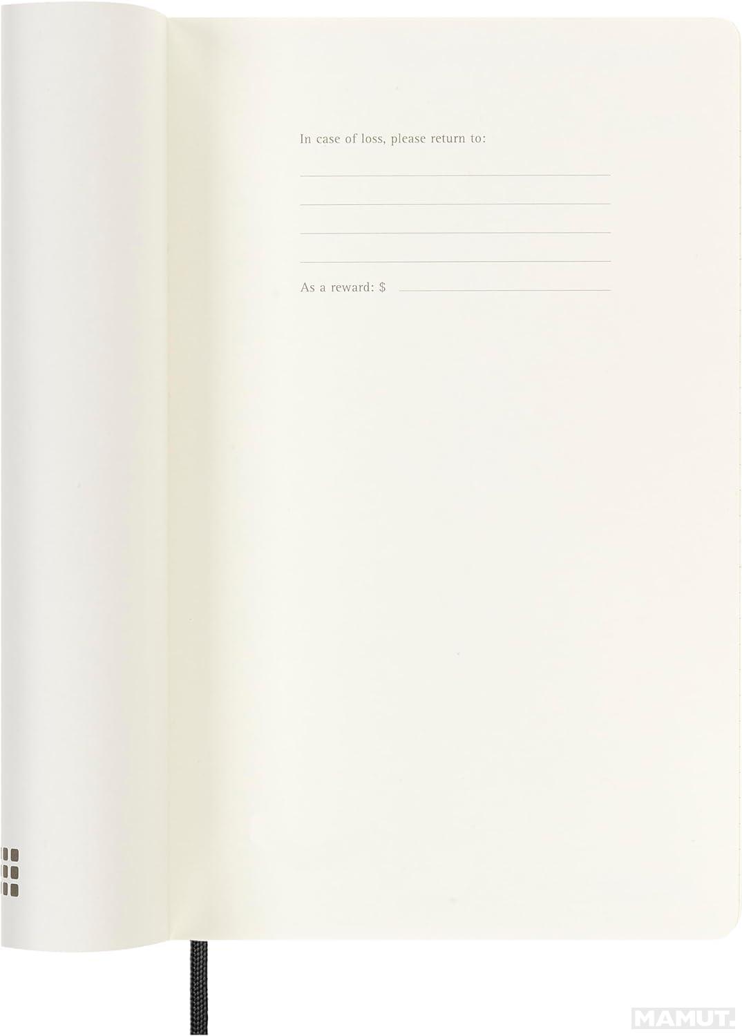 MOLESKINE datumirani nedeljni planer 2025 MP CRNI 13x21cm 