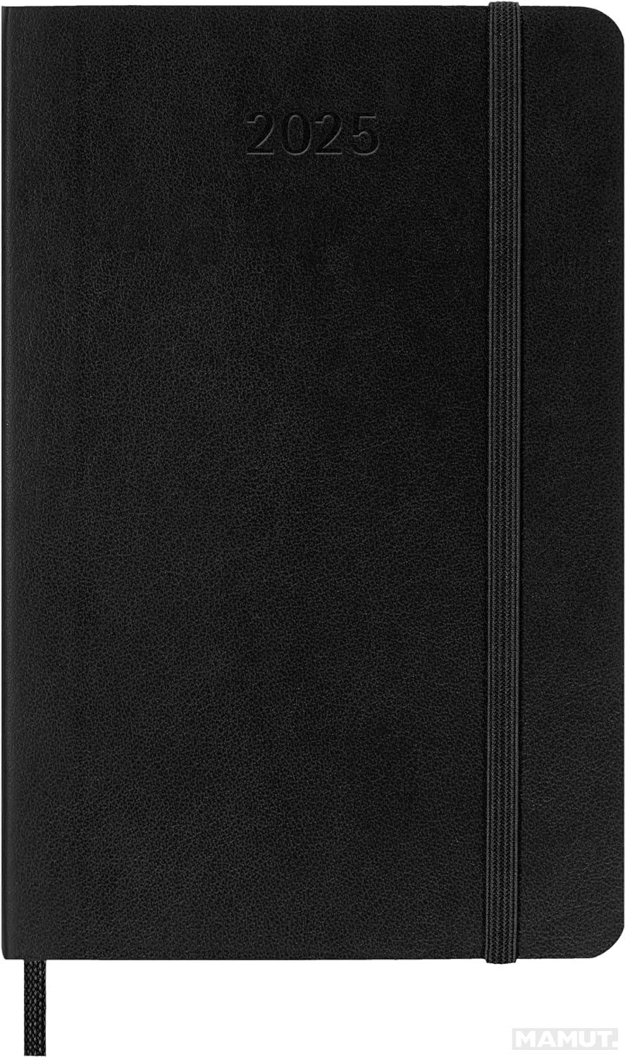 MOLESKINE datumirani nedeljni planer 2025 MP CRNI 9x14cm 