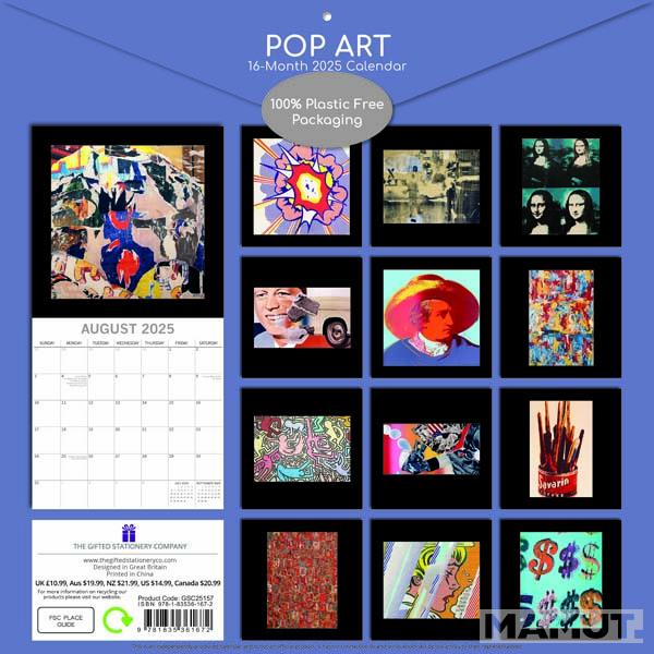 Zidni kalendar  POP ART 2025 