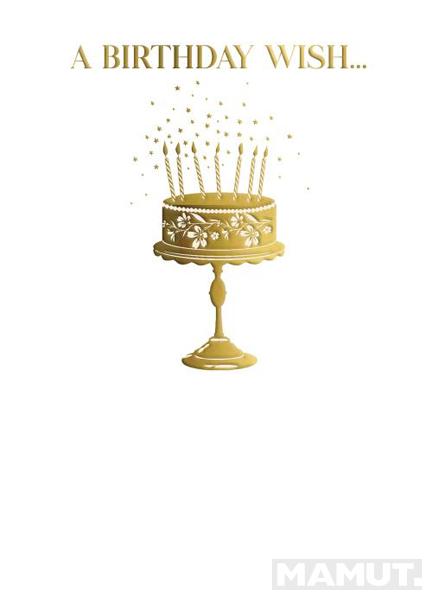Rođendanska čestitka GOLDEN CAKE 