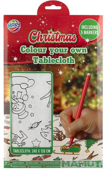 Novogodišnji stolnjak za bojenje markerima 240x128cm 