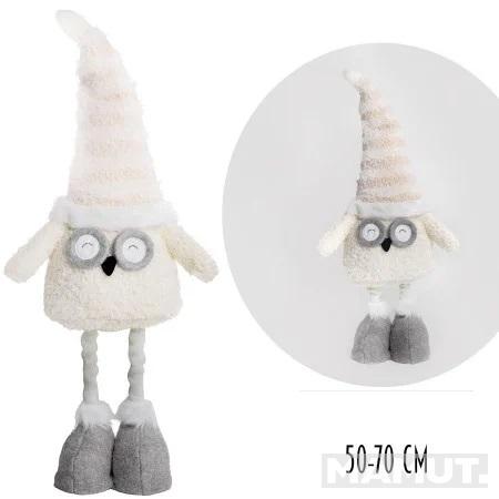 Novogodišnja figura SOVA SA DUGIM NOGICAMA 50-70cm 