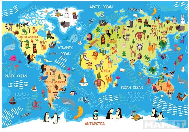 Dečje puzzle MAPA SVETA - 250kom 