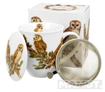 Šolja sa infuzerom BIRD'S WORLD - BARN OWLS 