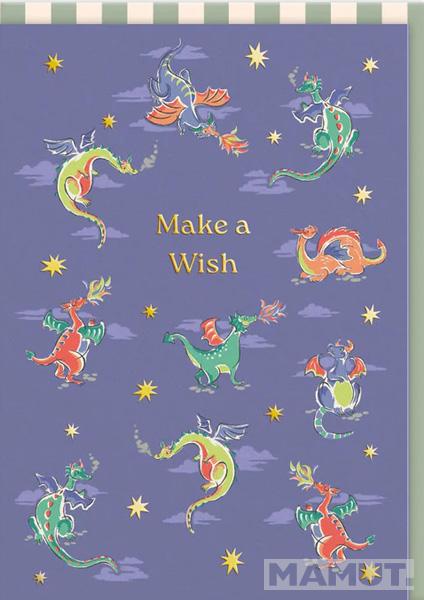 Rođendanska čestitka MAKE A WISH DRAGONS 
