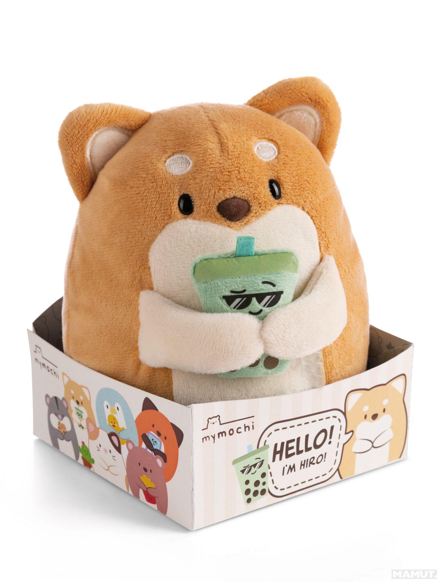 Plišana igračka NICI mymochi dog Hiro with bubble tea 16cm 