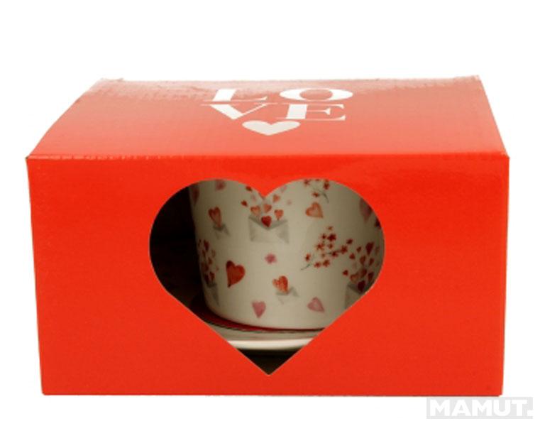 Šolja sa tacnom VALENTINE 220ml 