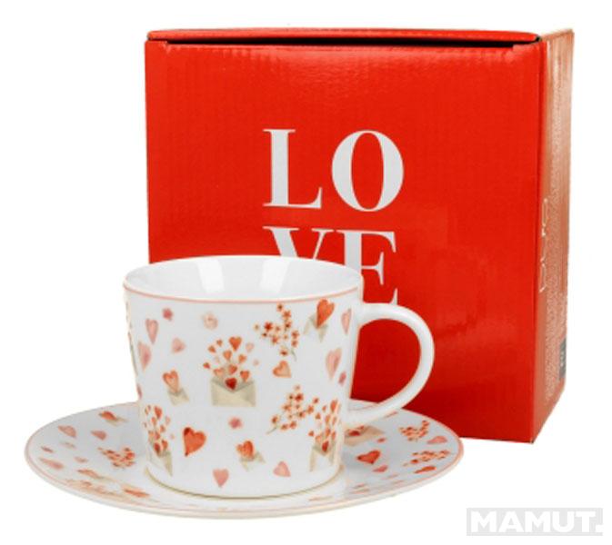 Šolja sa tacnom VALENTINE 220ml 