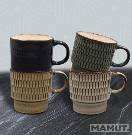 Set četiri šolje REACTIVE GLAZE 