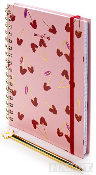 Notes na linije sa olovkom AMAZING CHERRY 