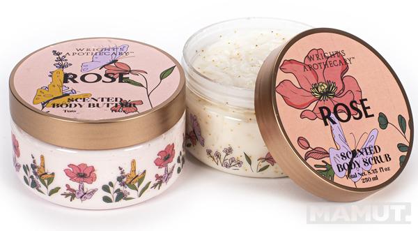 Kozmetički set, piling i puter za telo ROSE 
